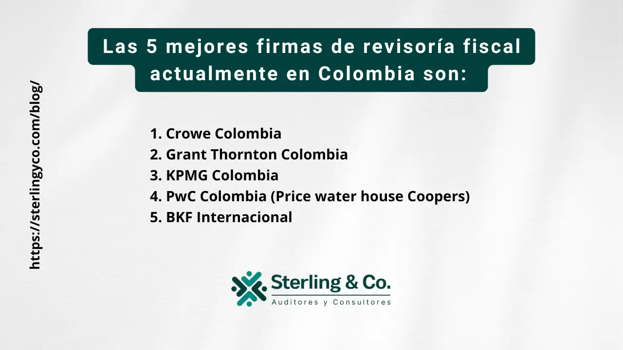 listado mejores firmas revisoría fiscal en colombia