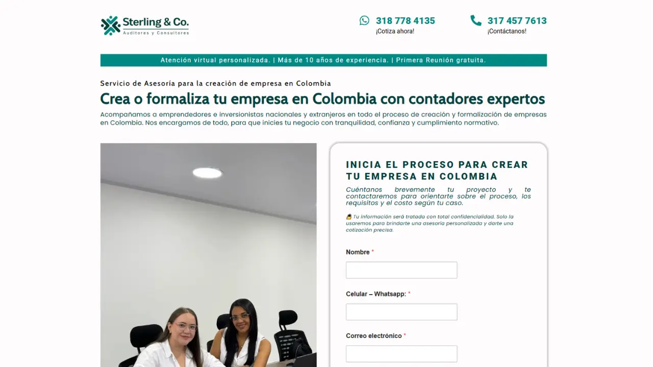 Asesoría para crear empresa en Colombia - Sterling & Co.